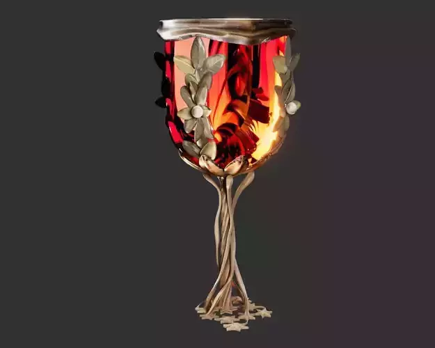 High-Quality Decorative Fantasy Goblet 3D Model