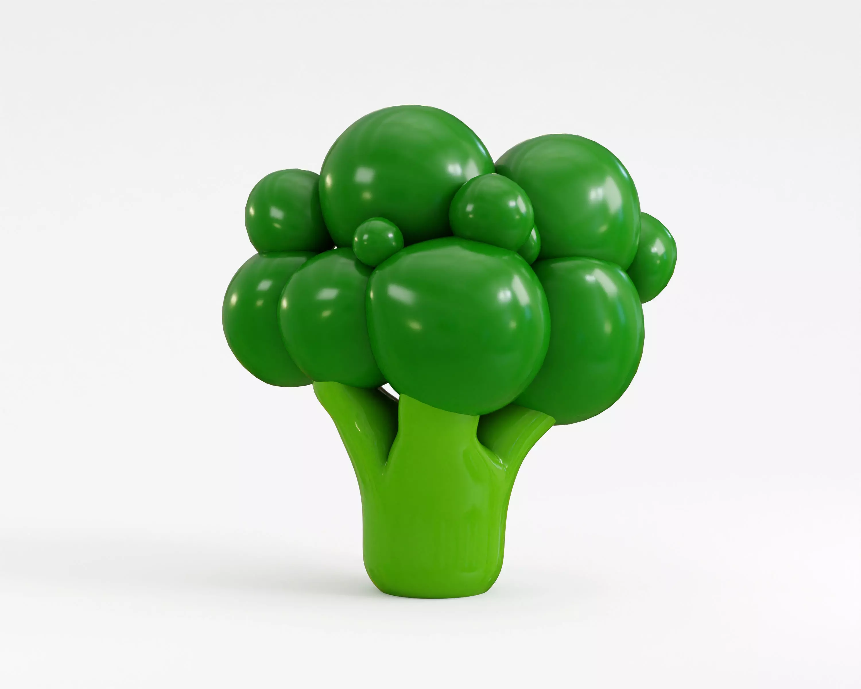 Cartoon Broccoli Low-poly 3D model