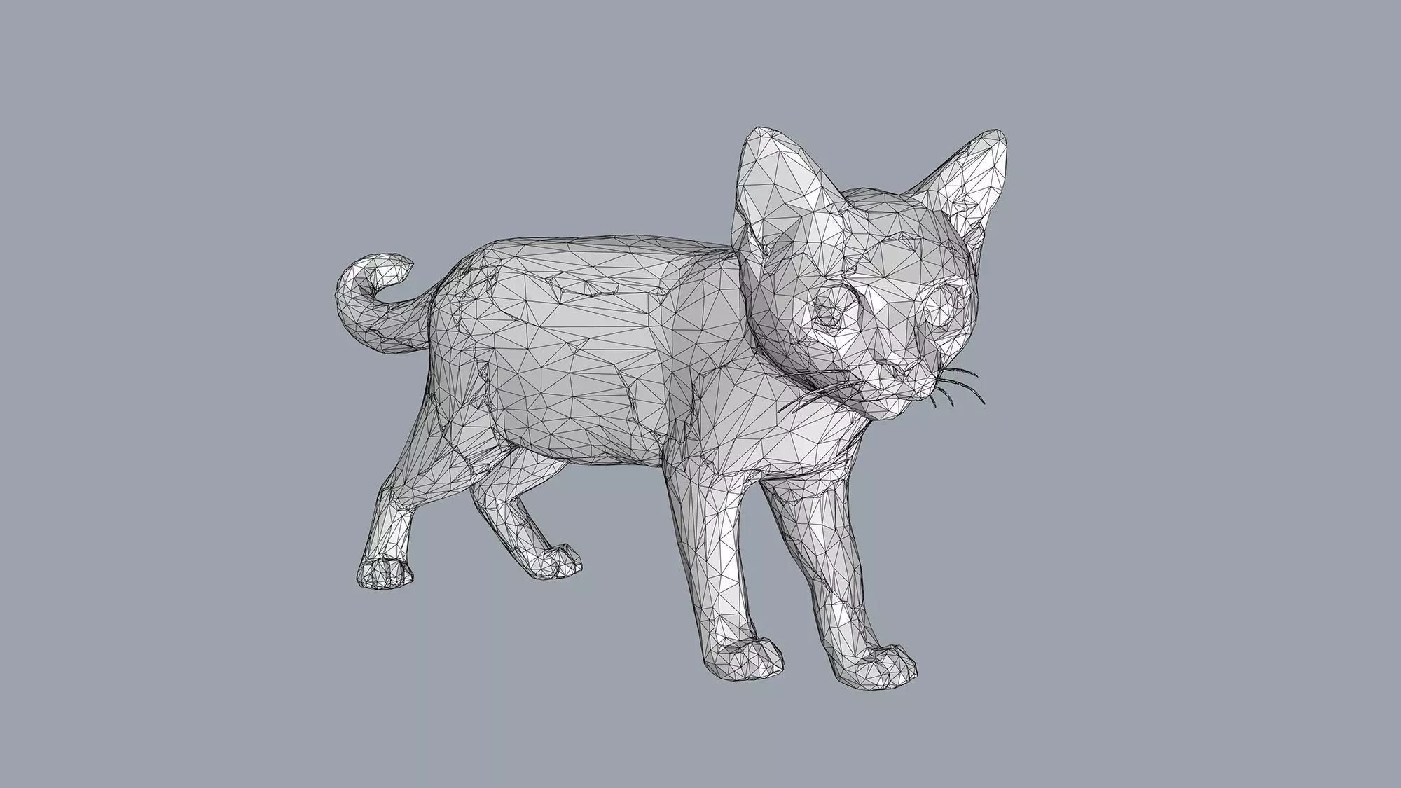 Little Ginger Tabby Cat Low-poly 3D model_8