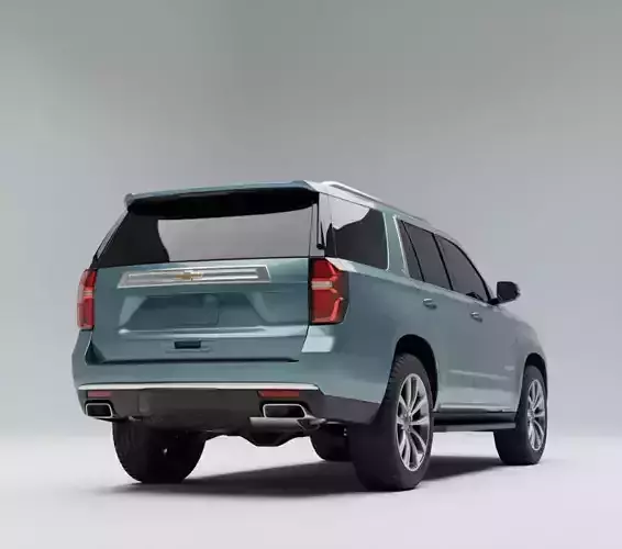 Contemporary SUV in Metallic Blue 3D model 7