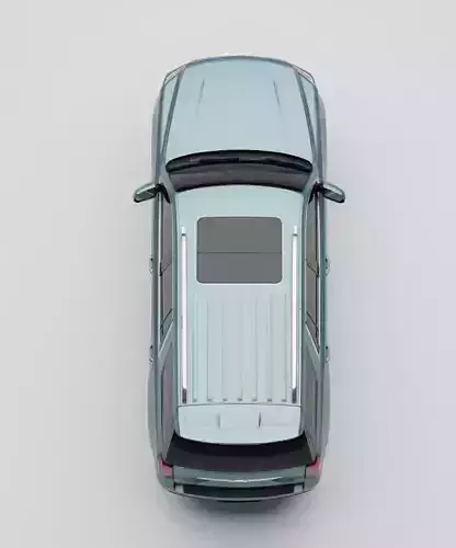 Contemporary SUV in Metallic Blue 3D model 3
