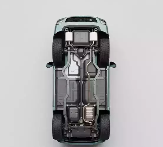 Contemporary SUV in Metallic Blue 3D model 5