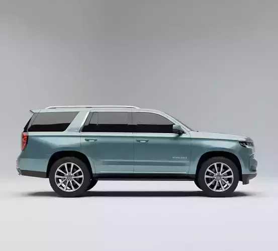 Contemporary SUV in Metallic Blue 3D model 4
