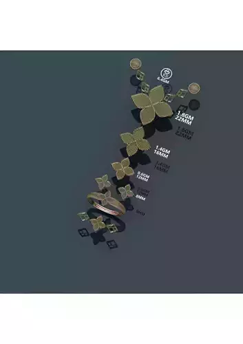 8 Submicron Precision  Modular 22KT Filigree Sets 