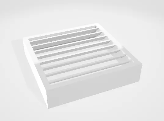 Square Ventilation Grille - Rejilla de Ventilacion Cuadrada 3D print model_1