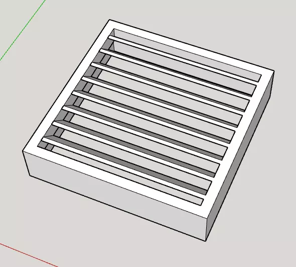 Square Ventilation Grille - Rejilla de Ventilacion Cuadrada 3D print model_0