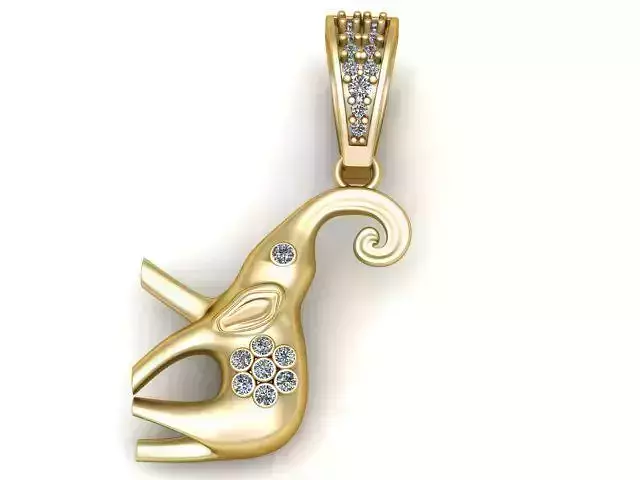 Elephant Pendant 3D Printable Model