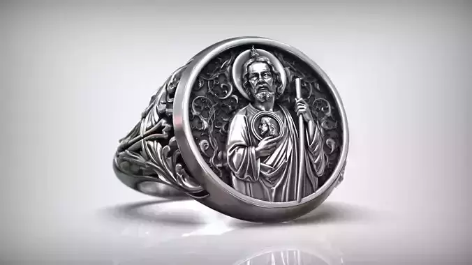 Saint Jude Thaddeus Catholic Christian Ornamental Signet