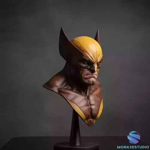 Wolverine Bust - Printable STL 3D Model