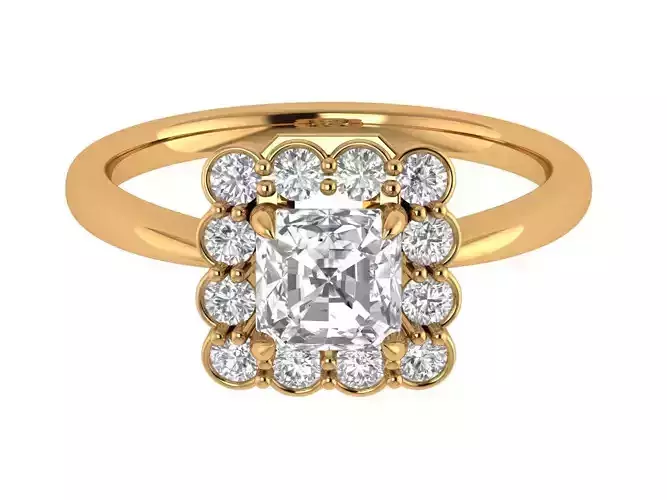 Asscher Diamond Ring