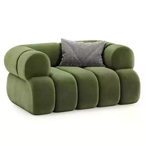 nimbus boucle upholstred accent chair 3D model 2