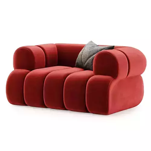 nimbus boucle upholstred accent chair 3D model 5