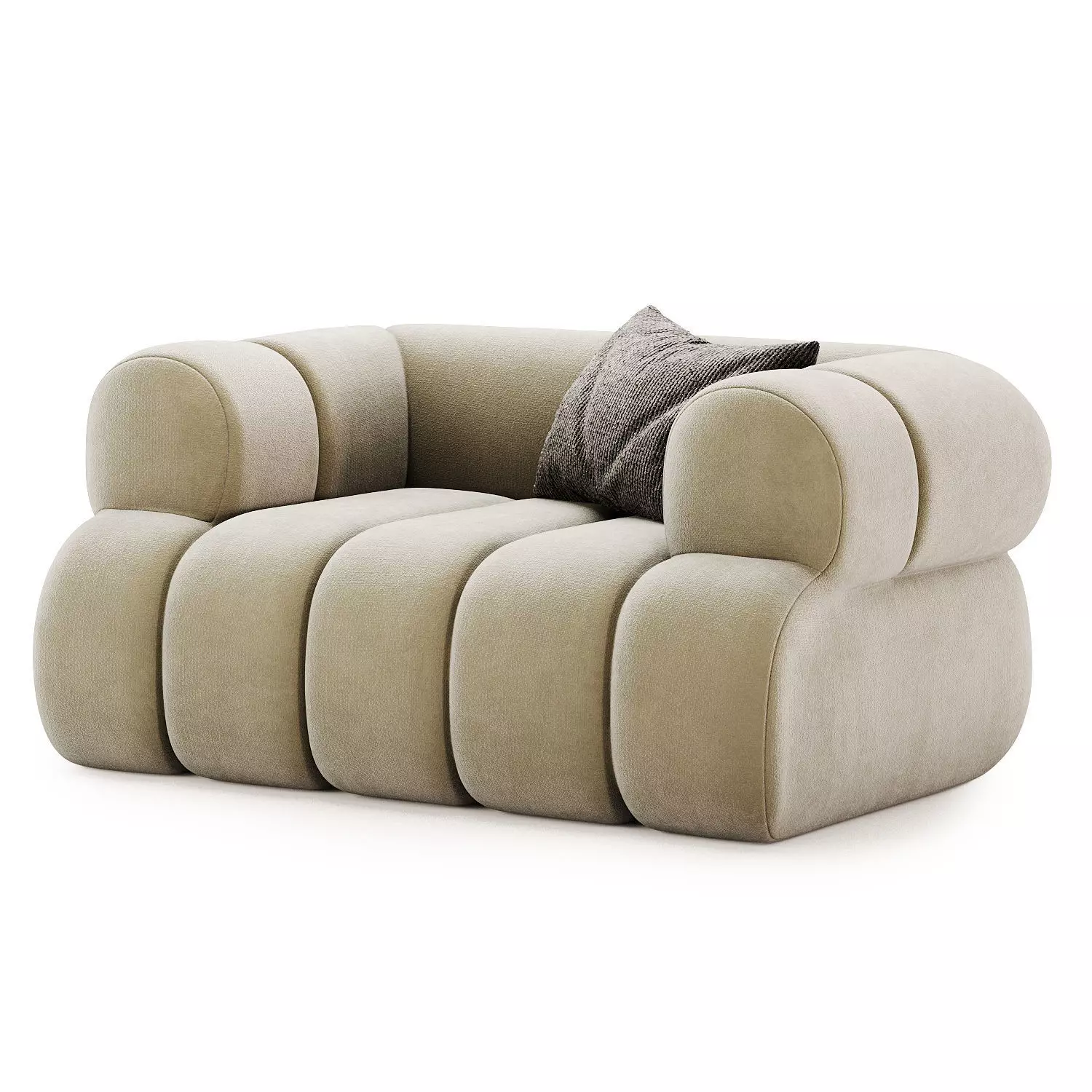 nimbus boucle upholstred accent chair 3D model_2