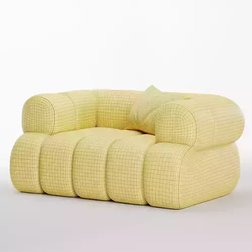 nimbus boucle upholstred accent chair 3D model 7