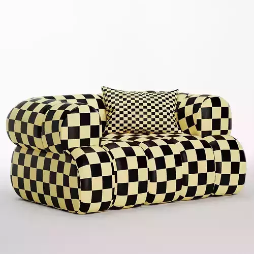 nimbus boucle upholstred accent chair 3D model 6