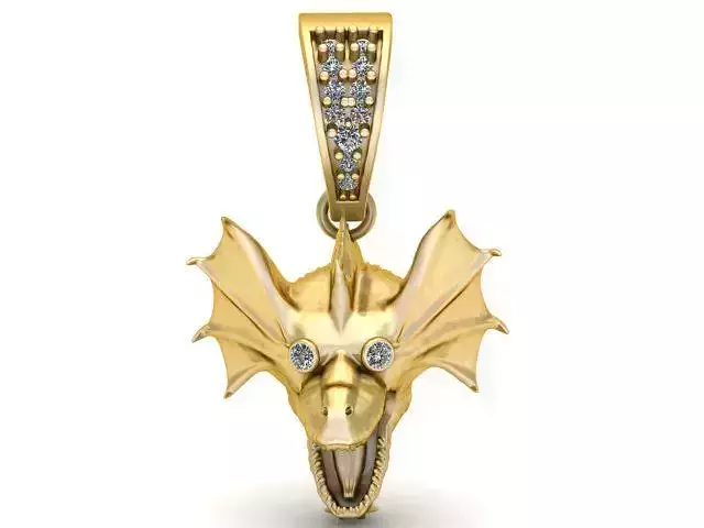 Dragon Head Pendant 3D Printable Model