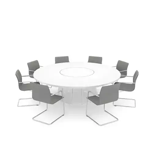 Modern Round Conference Table and Chairs Set