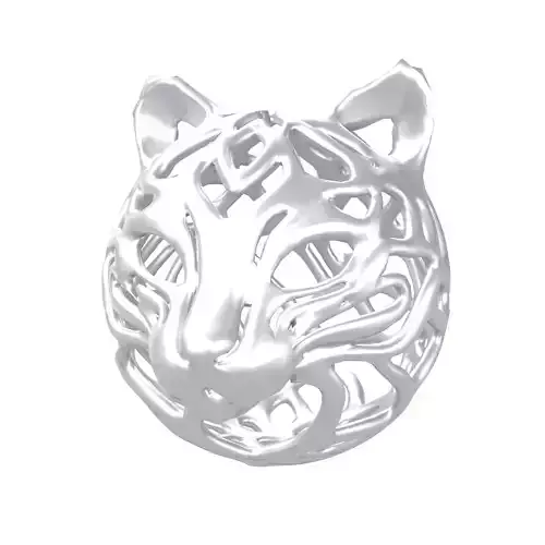 Abstract Cat Head Shape Decoration v1 006