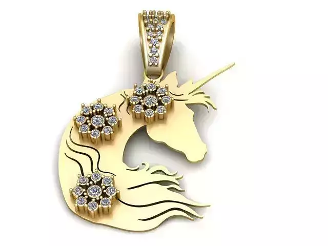 Unicorn Pendant 3D Printable Model