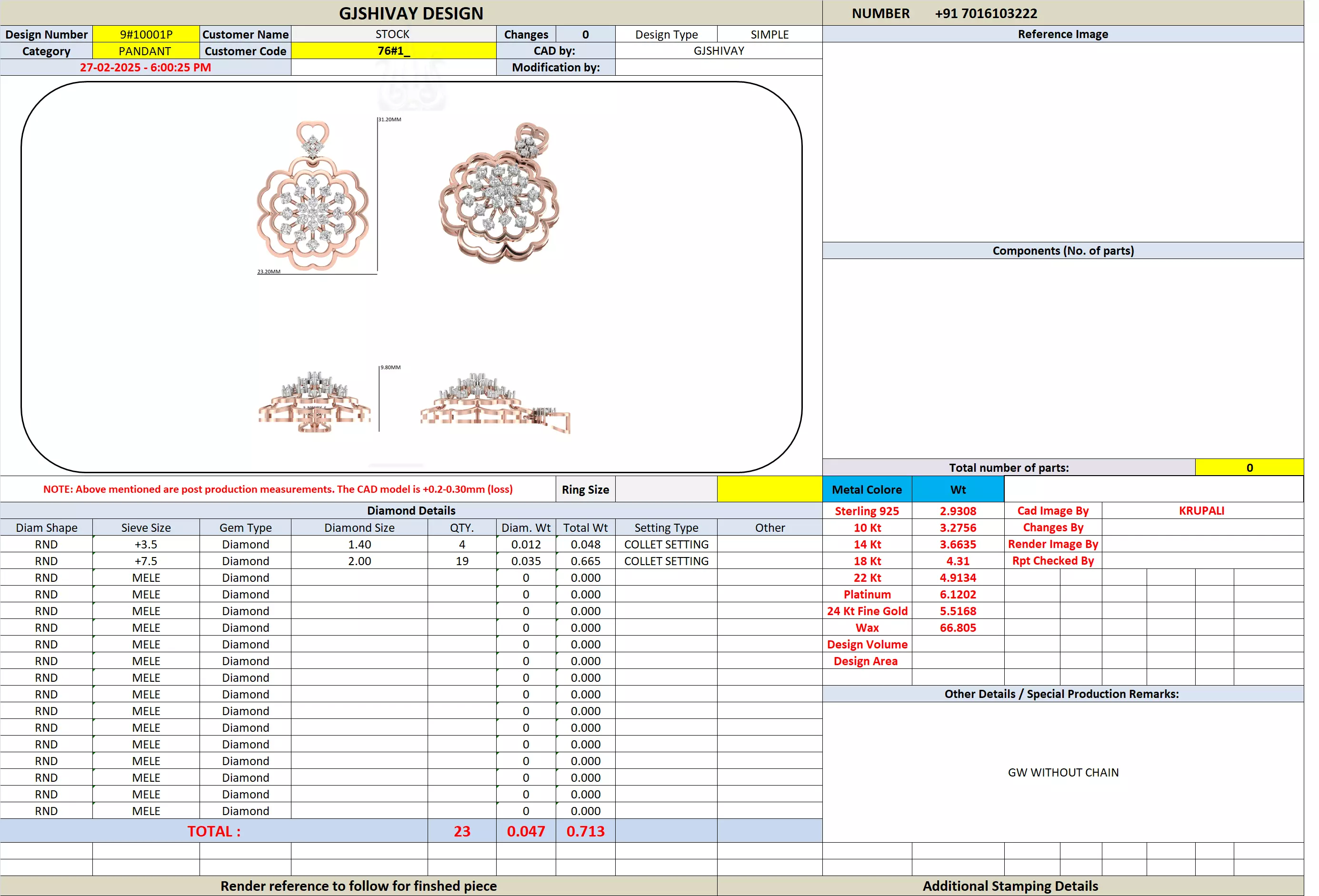 pendant 3D print model_2