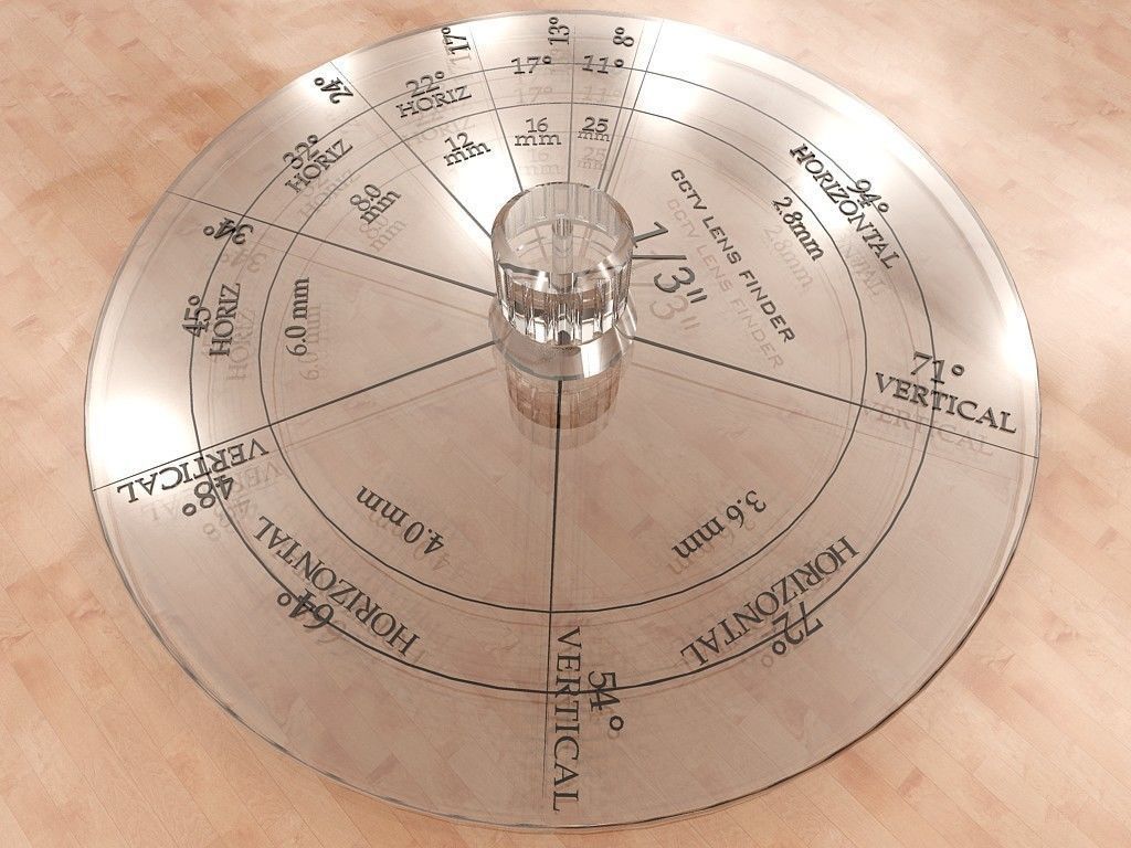 ONE-THIRD INCH CCTV  SENSOR FORMAT LENS FINDER 3D print model_0