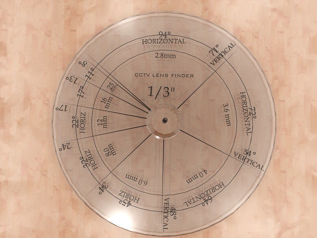 ONE-THIRD INCH CCTV  SENSOR FORMAT LENS FINDER 3D print model_1