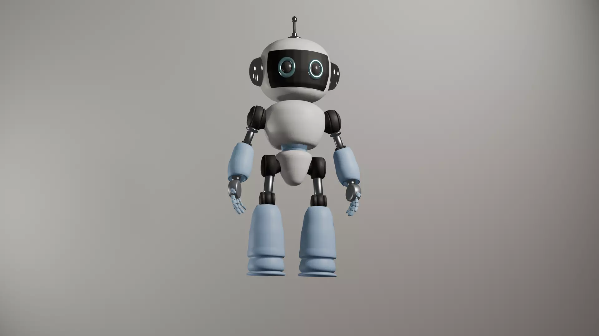 Game Ready Cartoon Robot Free low-poly 3D model