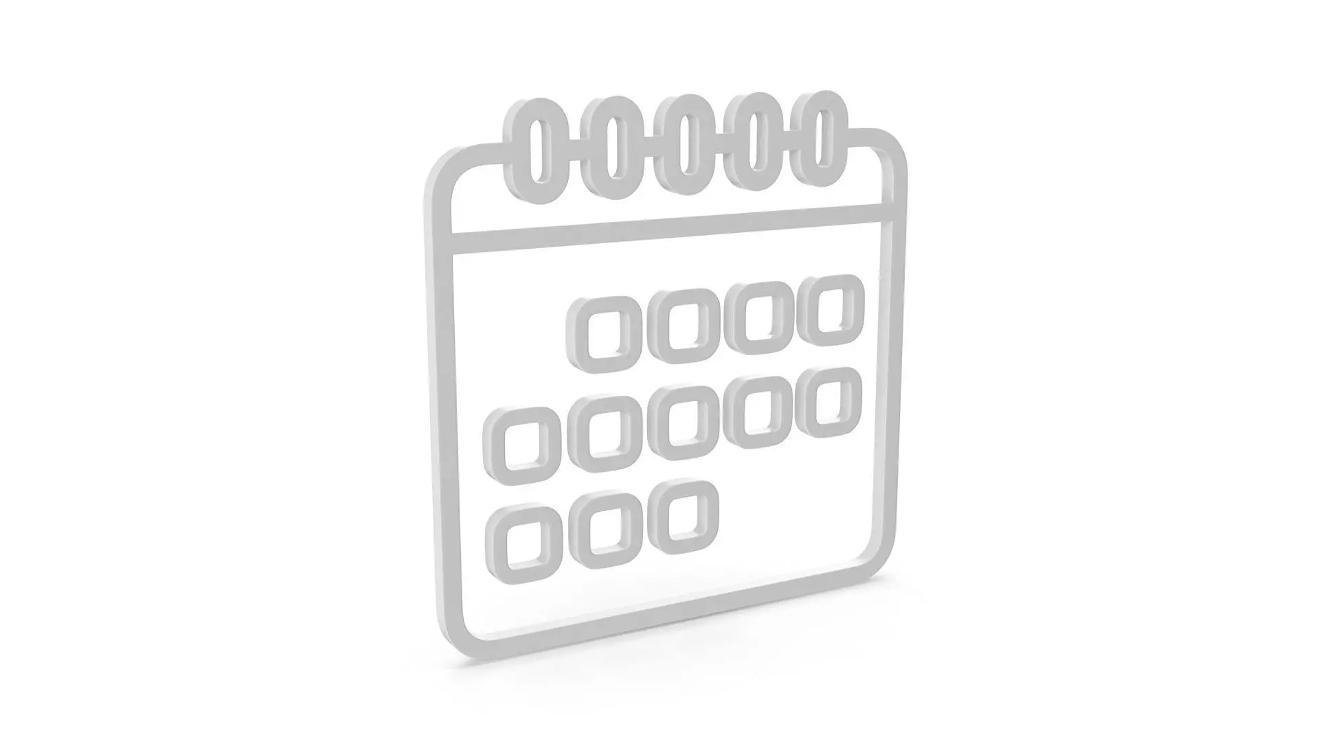 Calendar Icon Low-poly 3D model