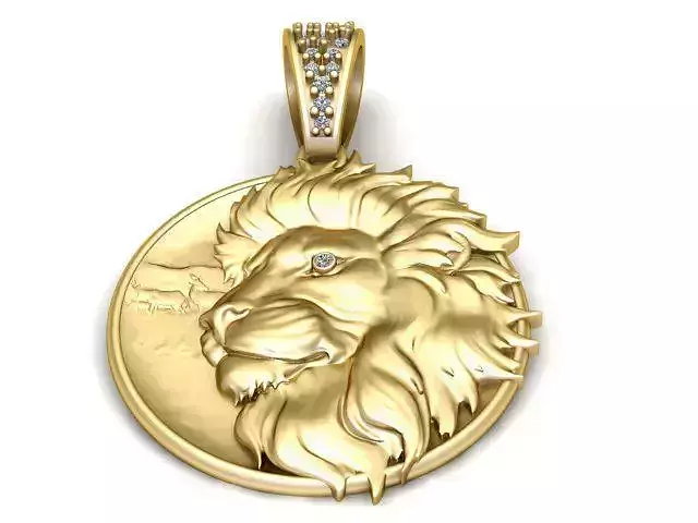 Majestic Lion Head Pendant