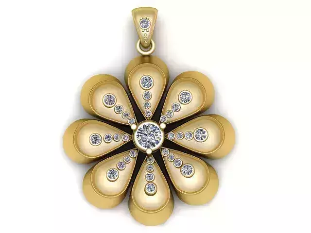 Flower Pendant 3D Printable Model