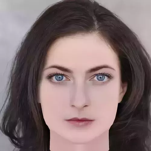 Lara Pulver Head - No Hair - Low poly head for game