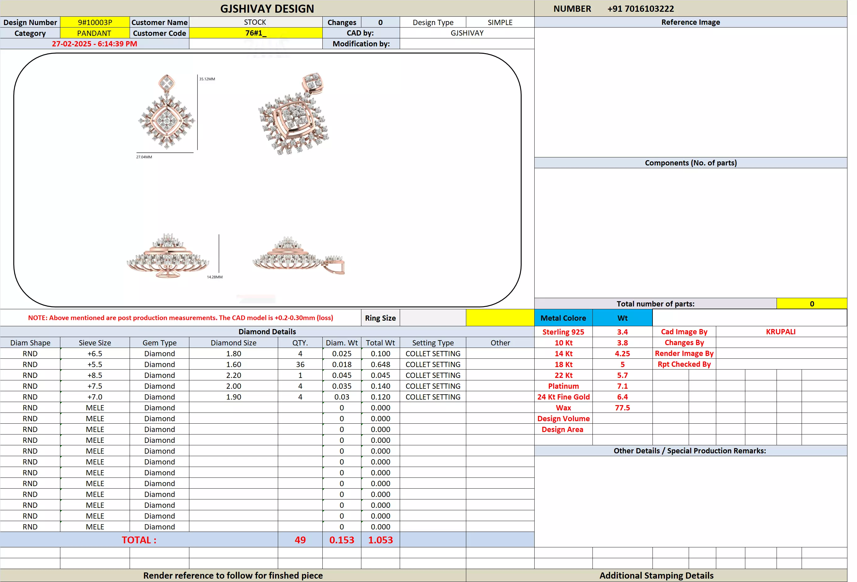 pendant 3D print model_2