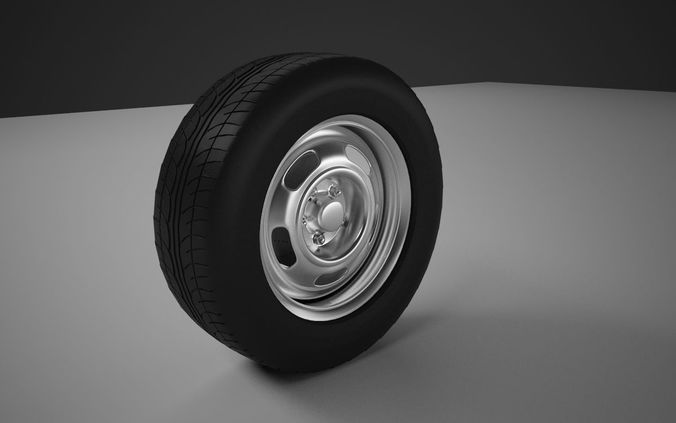 Classic car wheel 3D model