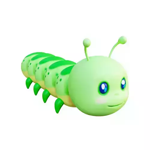 Cartoon Silkworm Baby