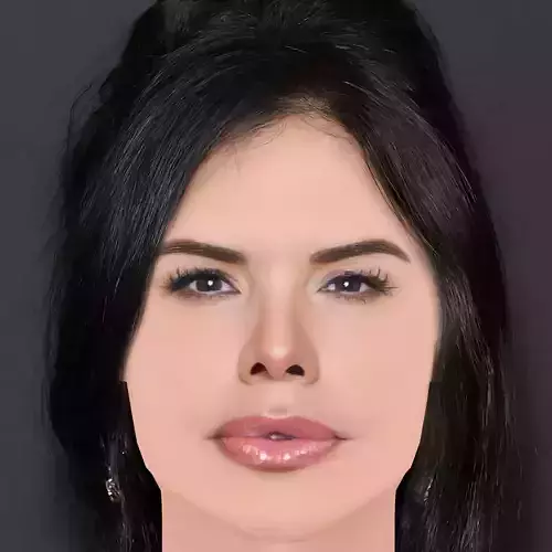 Lauren Sanchez Head - No Hair - Low poly head for game