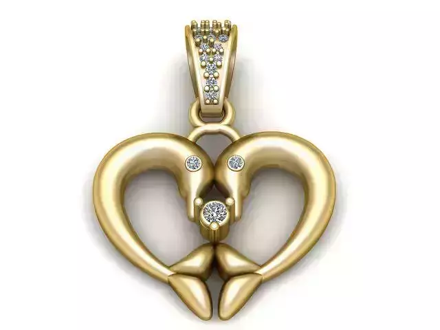 Dolphin Heart Pendant