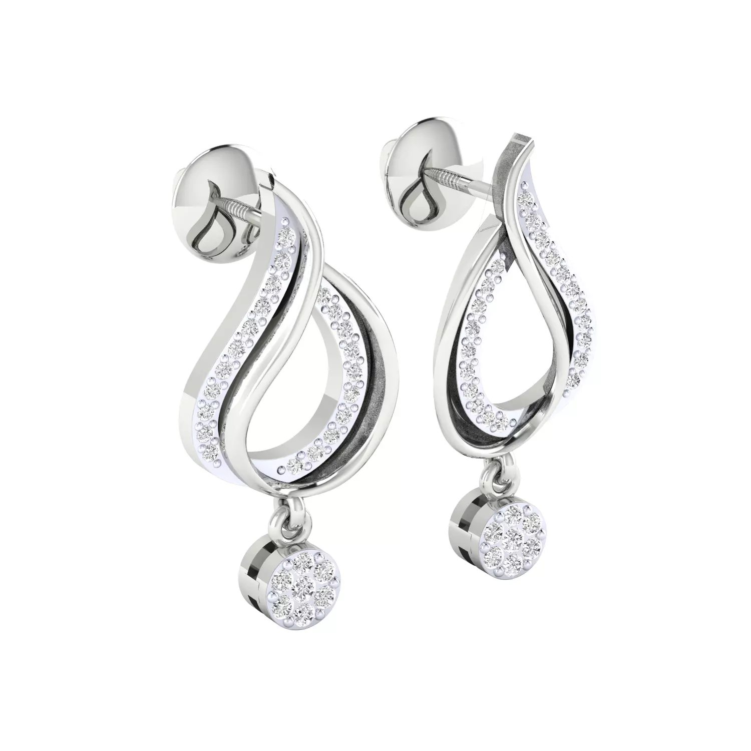 Women Earring Render 3dm STL SLC JCD OBJ FBX Details 3D print model_12