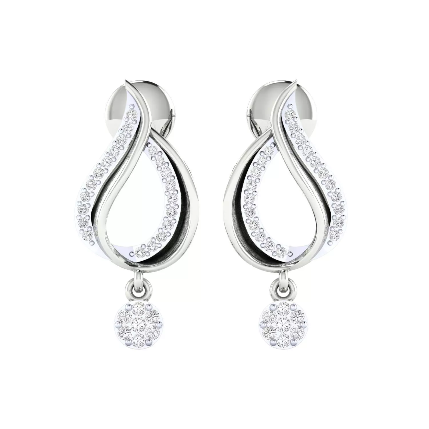 Women Earring Render 3dm STL SLC JCD OBJ FBX Details 3D print model_3