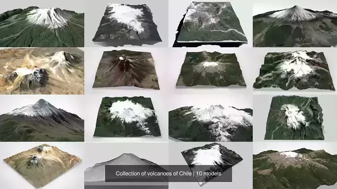 Collection of volcanoes of Chile