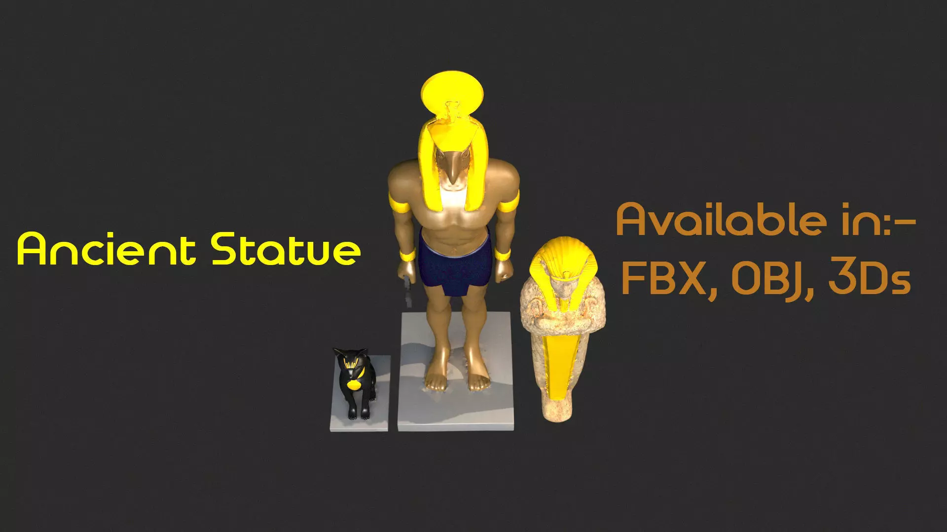 Ancient Statues 3D model_0