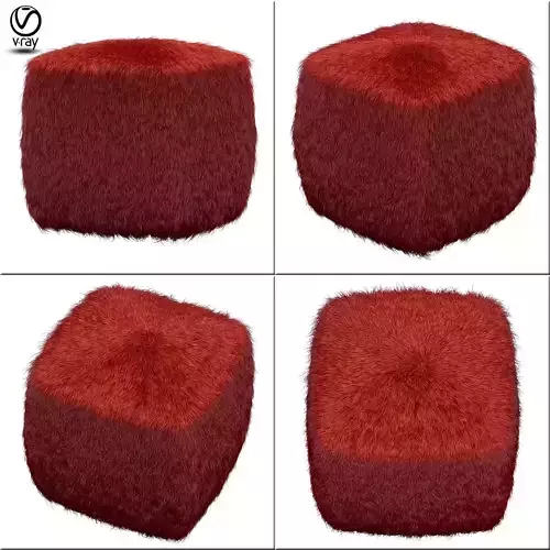 Galaxy red pouf