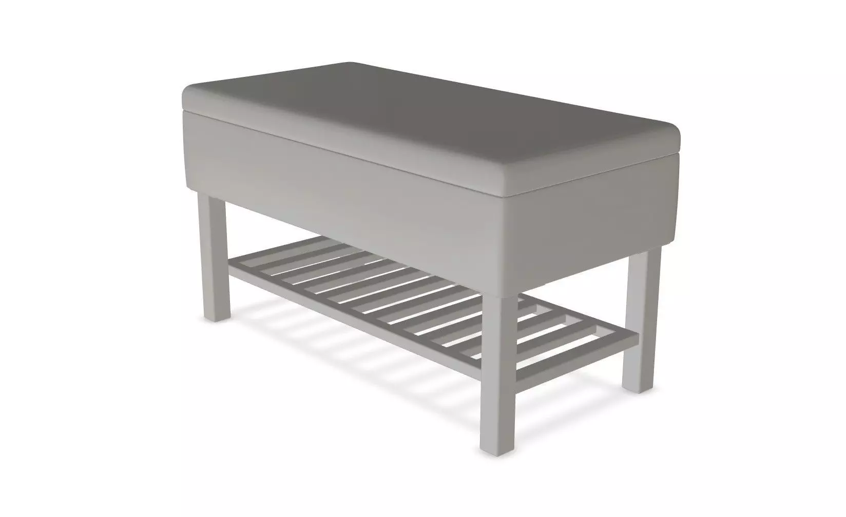 Elona Storage Bench Silver  Low-poly 3D model_7