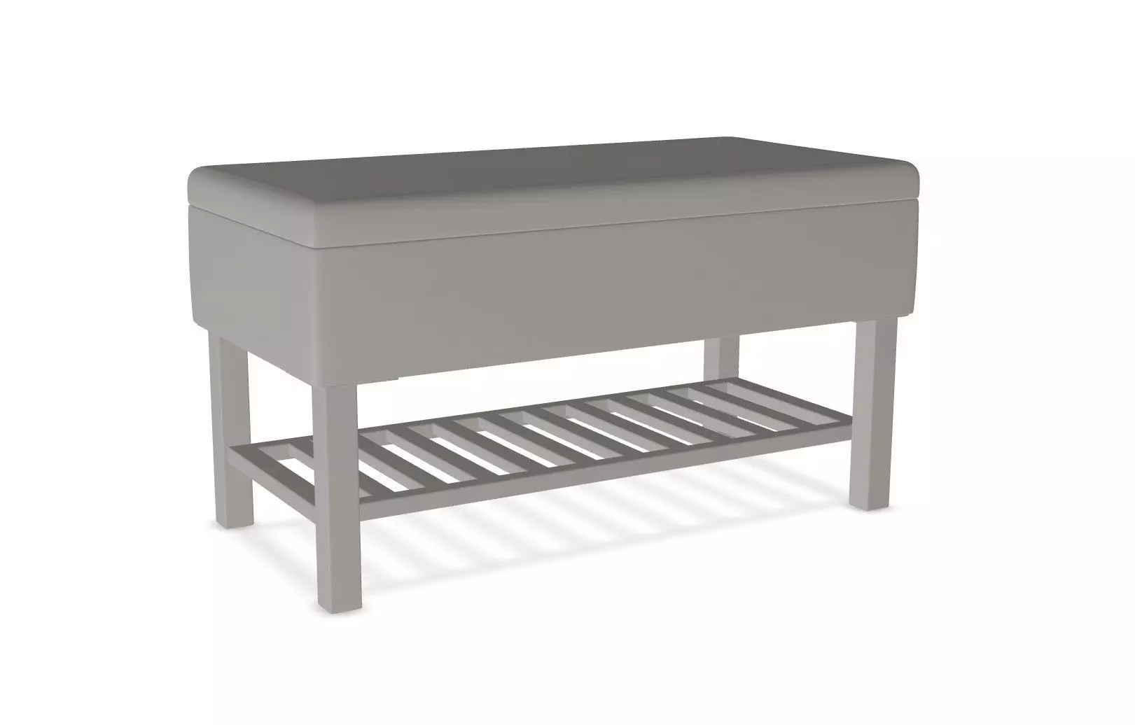 Elona Storage Bench Silver  Low-poly 3D model_6