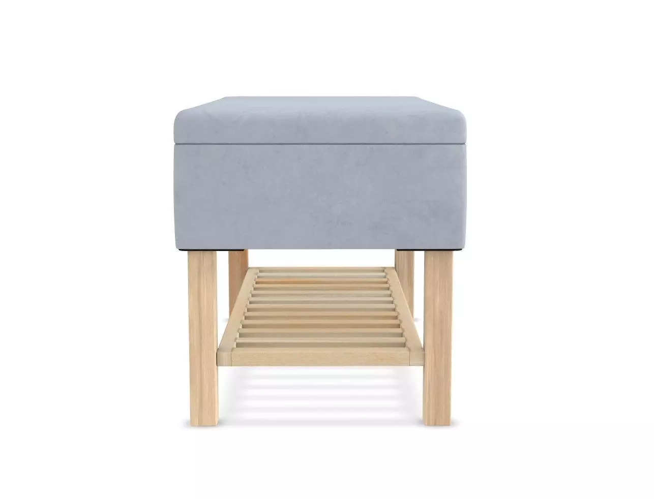 Elona Storage Bench Silver  Low-poly 3D model_2