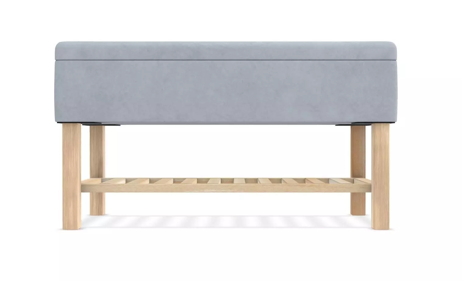 Elona Storage Bench Silver  Low-poly 3D model_1