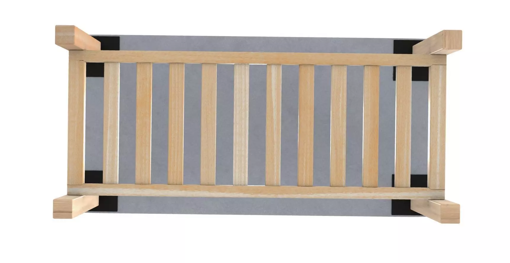 Elona Storage Bench Silver  Low-poly 3D model_4