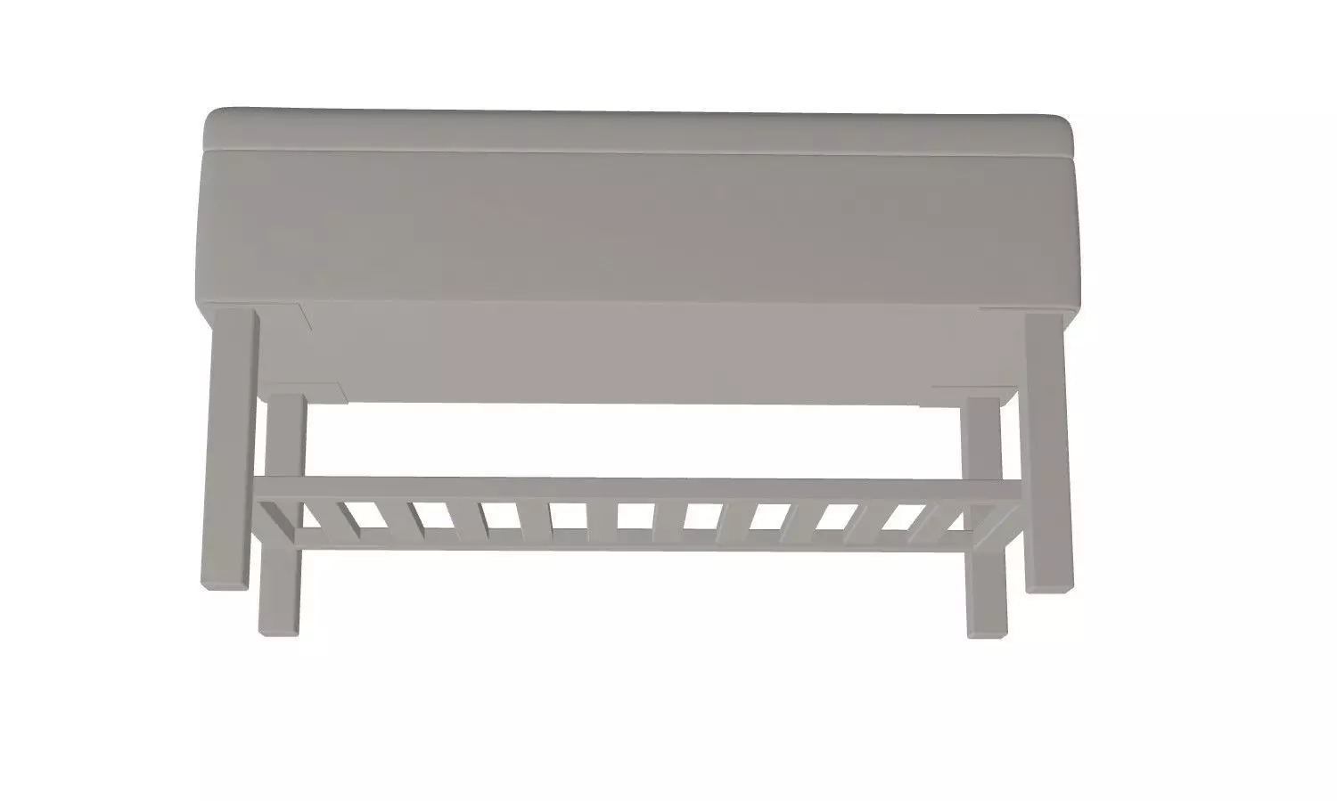 Elona Storage Bench Silver  Low-poly 3D model_8