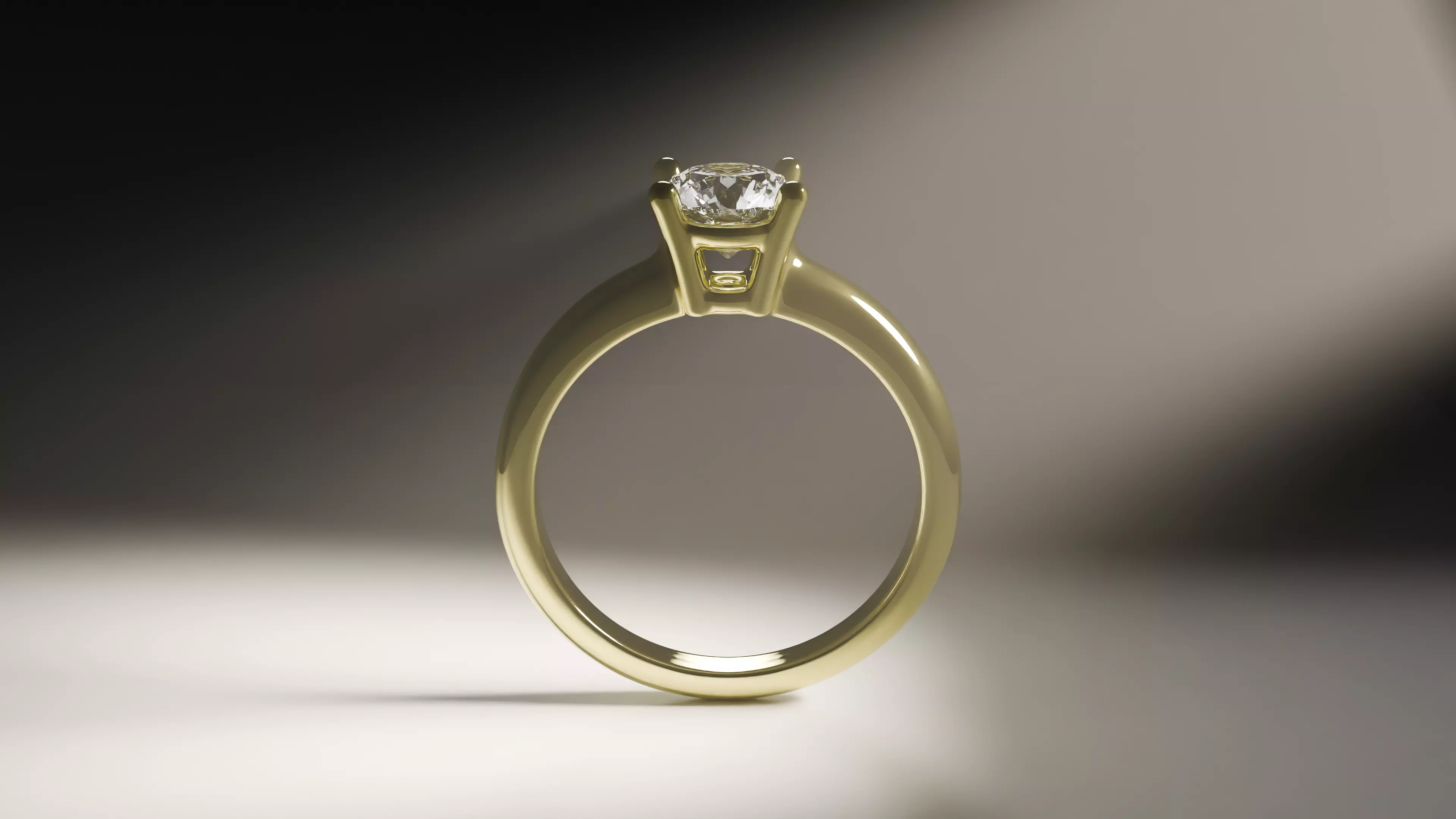 28 Cads of a Gold Solitaire Ring Free 3D print model
