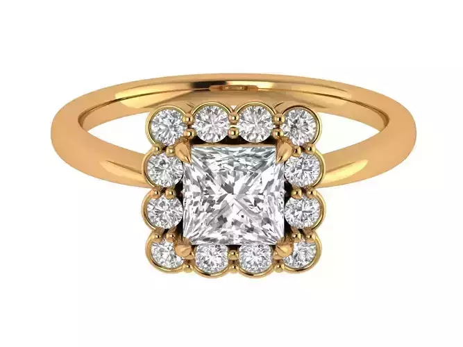 Princess Solitaire Ring