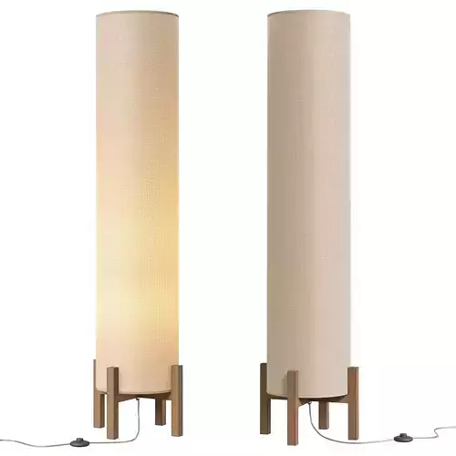 World Market paper rattan floor lamp